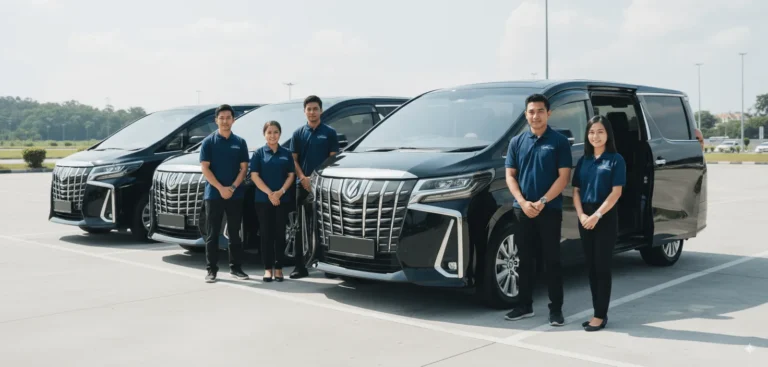Alpha Transport team with MPV cars available for car rental in Kuching